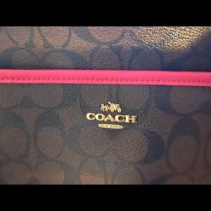 Coach messenger crossbody brown/pink purse